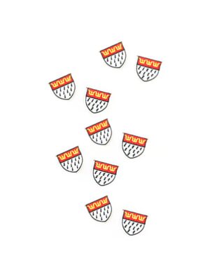 Kostümzubehör Bügelpatch Kölner Wappen 10 Stk. 2