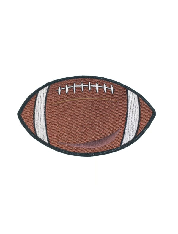 Kostümzubehör Bügelpatch Rugby Ball 14cm Farbe: braun