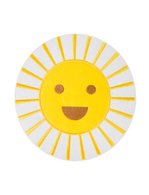 Kostümzubehör Bügelpatch Sonne 18cm Farbe: gelb