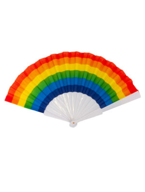 Kostümzubehör Fächer Regenbogen Farbe: rainbow