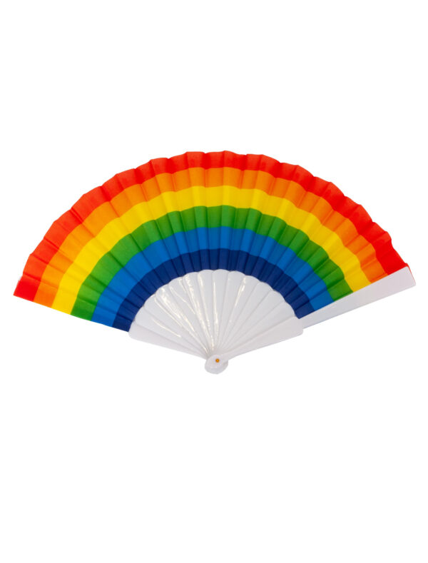 Kostümzubehör Fächer Regenbogen Farbe: rainbow