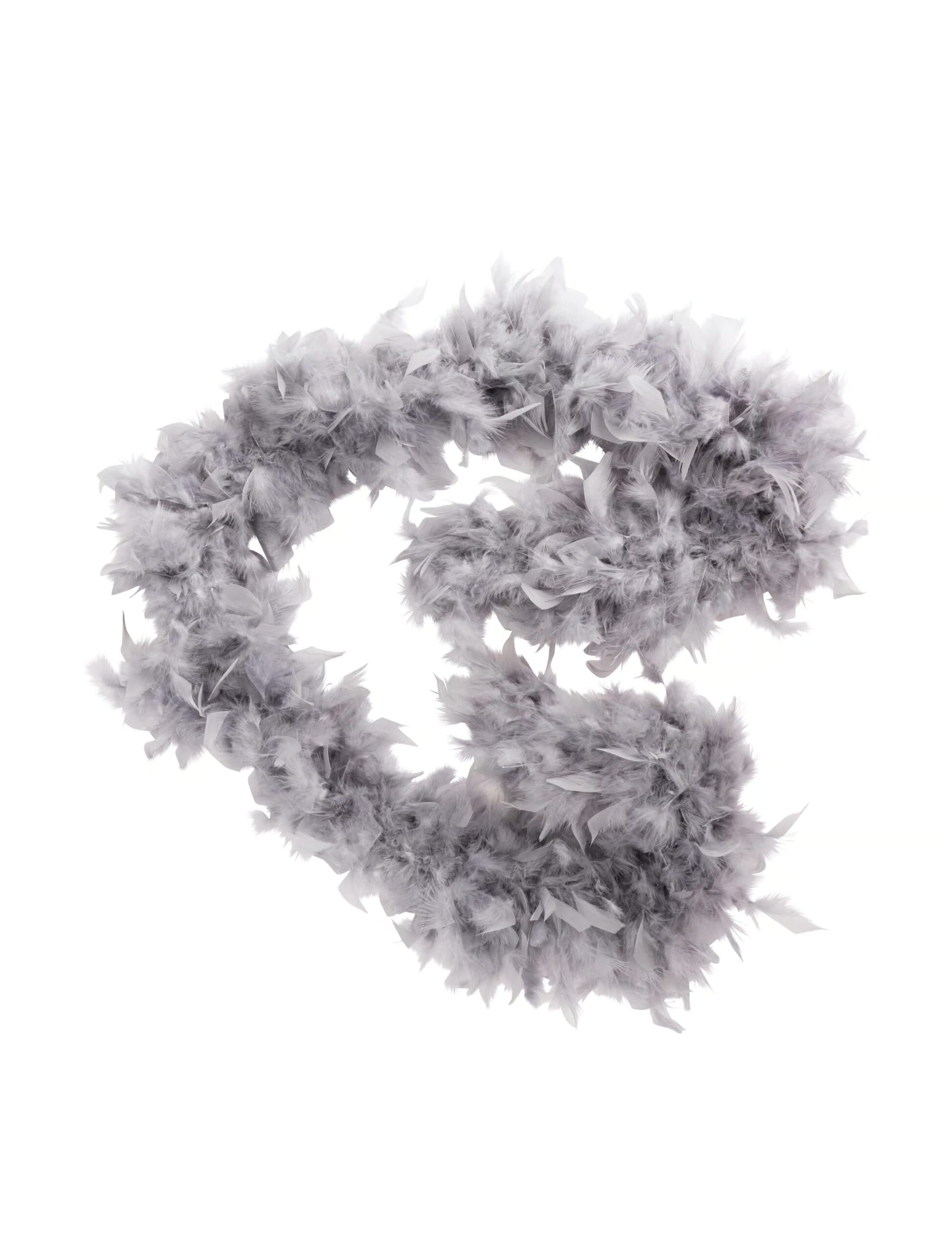 Kostümzubehör Federboa 60g 180cm grau 1 Kostümzubehör Federboa 60g 180cm grau
