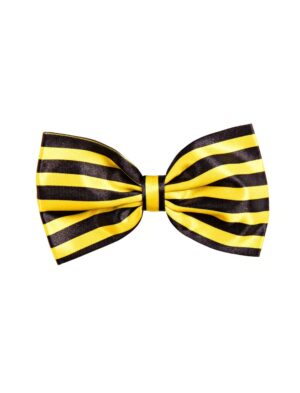 Kostümzubehör Fliege gestreift gelb