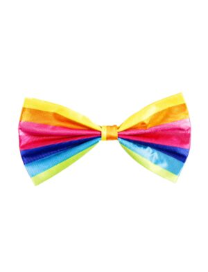 Kostümzubehör Fliege gestreift mehrfarbig