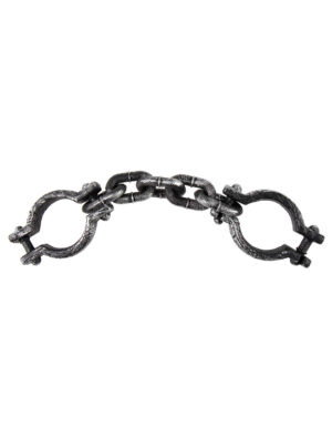 Kostümzubehör Gefangenen Kette mit Fesseln Farbe: schwarz/silber