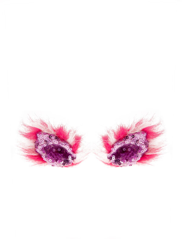 Kostümzubehör Haarclip Ohren Pailletten pink