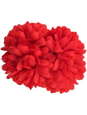 Kostümzubehör Haarklammer Blume rot
