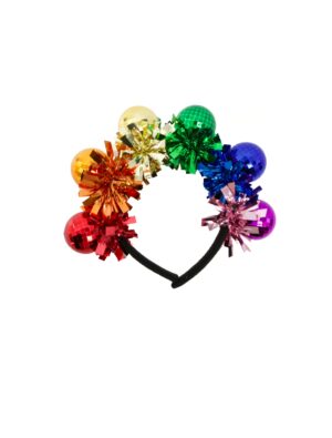 Kostümzubehör Haarreif Discokugeln rainbow
