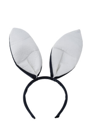 Kostümzubehör Haarreif Hase schwarz/weiß