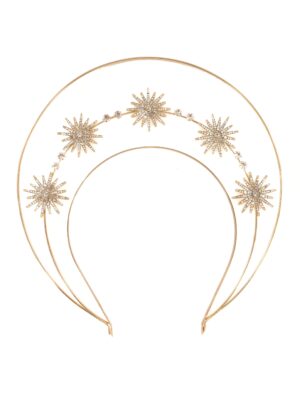 Kostümzubehör Haarreif Heiligenschein gold