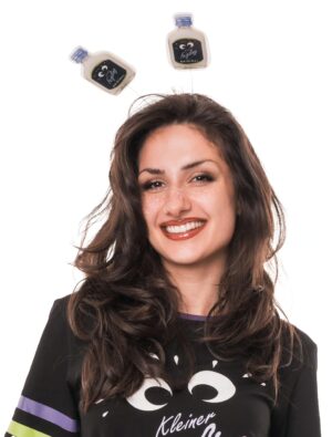 Kostümzubehör Haarreif Kleiner Feigling schwarz/weiß