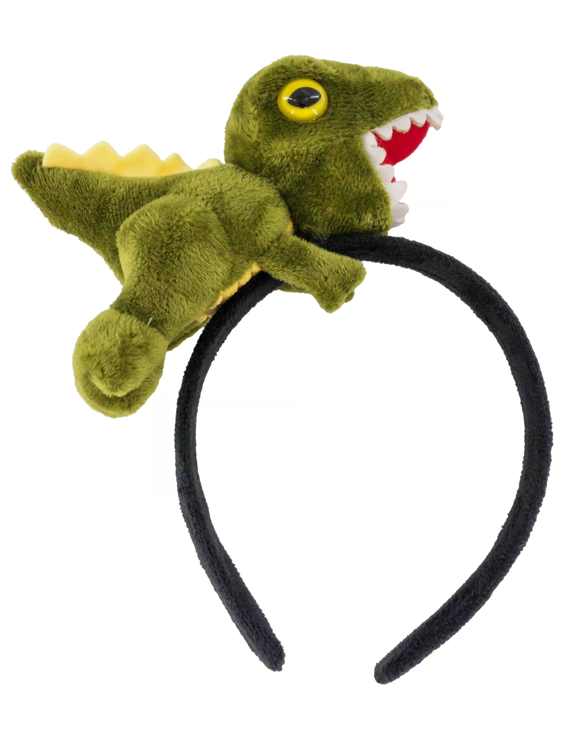 Kostümzubehör Haarreif Plüsch Dinosaurier grün 1 Kostümzubehör Haarreif Plüsch Dinosaurier grün