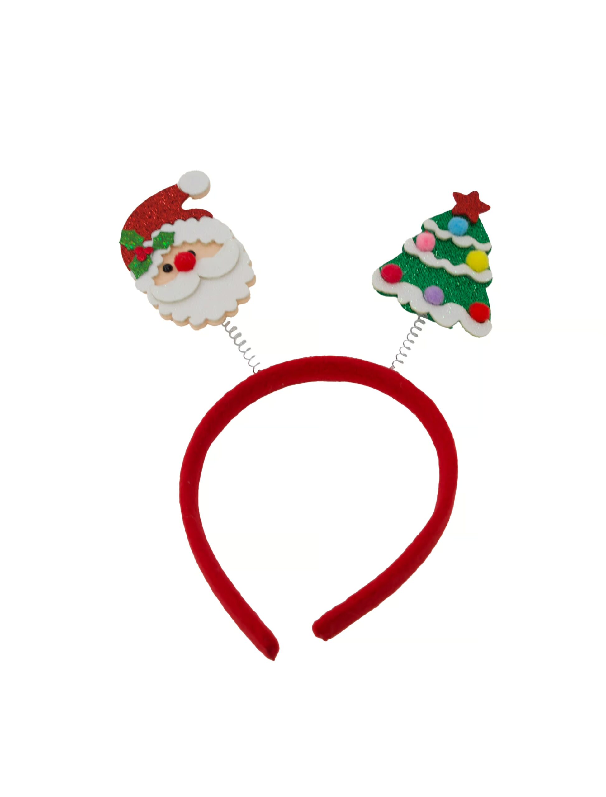 Kostümzubehör Haarreif Santa und Tannenbaum rot/weiß 1 Kostümzubehör Haarreif Santa und Tannenbaum rot/weiß