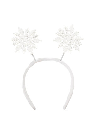 Kostümzubehör Haarreif Schneeflocke weiß