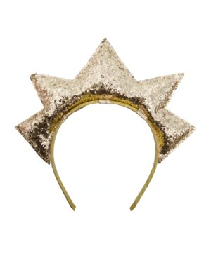 Kostümzubehör Haarreif Stern Glitzer gold