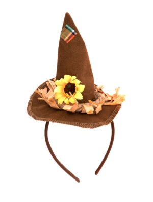 Kostümzubehör Haarreif mit braunem Hut und Sonnenblume