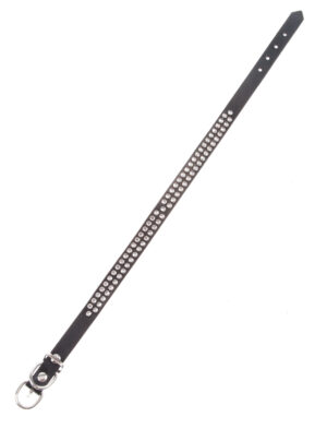 Kostümzubehör Halsband mit Strass Farbe: schwarz