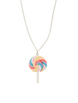 Kostümzubehör Halskette Candy Lolli mehrfarbig