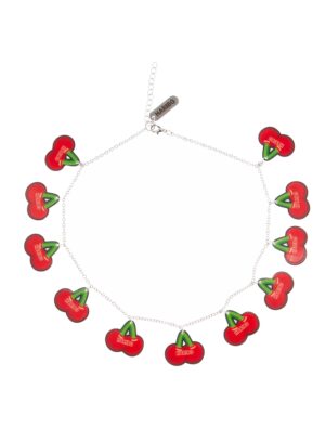Kostümzubehör Halskette HARIBO Happy Cherries rot