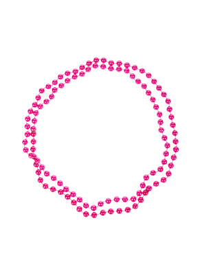 Kostümzubehör Halskette Perlen 122cm pink