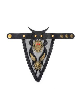 Kostümzubehör Handschmuck Eule schwarz