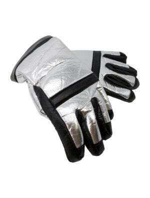 Kostümzubehör Handschuhe Astronaut schwarz/silber one size