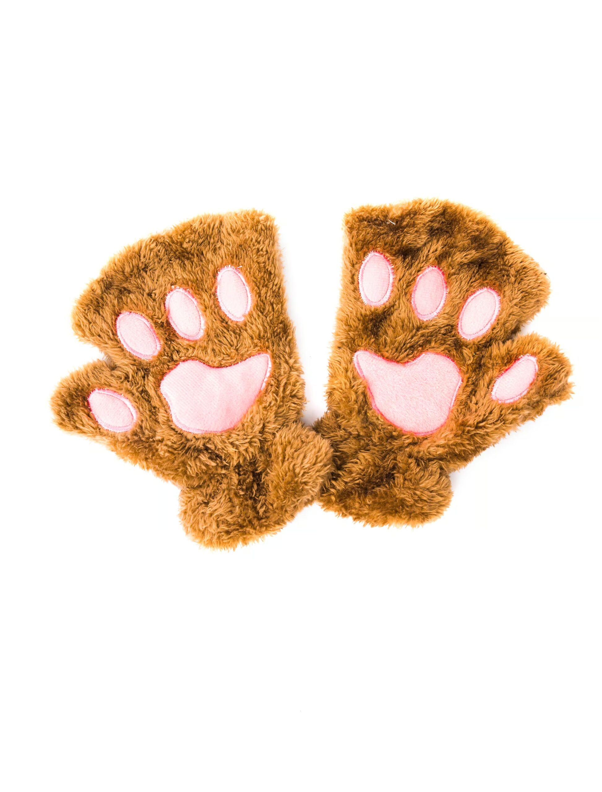 Kostümzubehör Handschuhe Plüsch Pfote braun one size 1 Kostümzubehör Handschuhe Plüsch Pfote braun one size