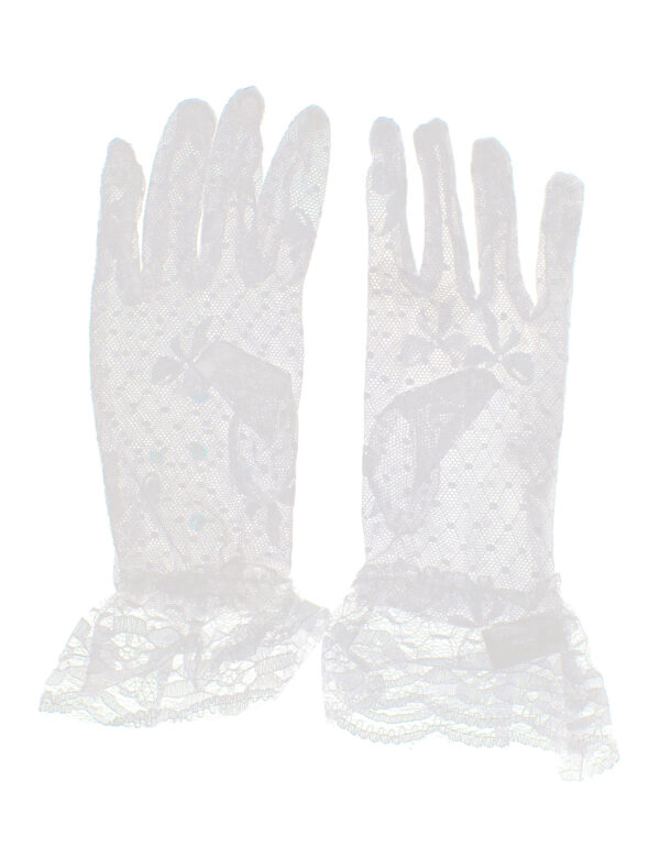 Kostümzubehör Handschuhe mit Spitze weiß