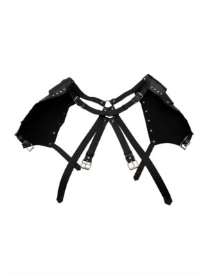 Kostümzubehör Harness Gladiator Herren schwarz