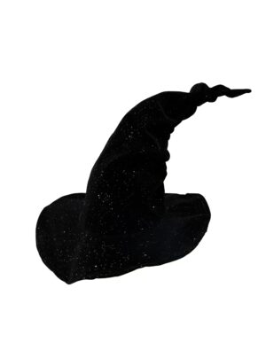 Kostümzubehör Hexenhut mit Glitzer schwarz 59
