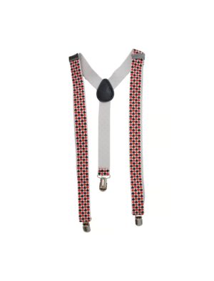 Kostümzubehör Hosenträger Spielkarten weiß