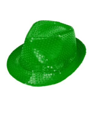 Kostümzubehör Hut Pailletten grün one size