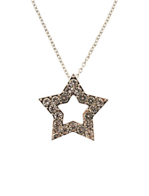 Kostümzubehör Kette mit Stern silber
