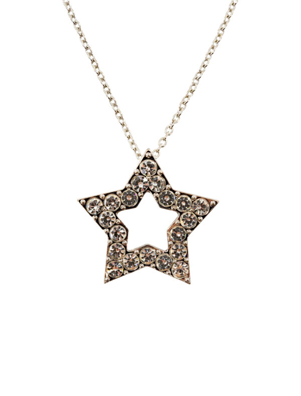 Kostümzubehör Kette mit Stern silber