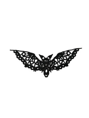 Kostümzubehör Körpertattoo Fledermaus schwarz