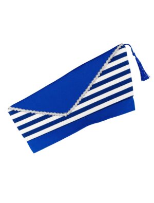 Kostümzubehör Komiteemütze gestreift weiß/blau 61