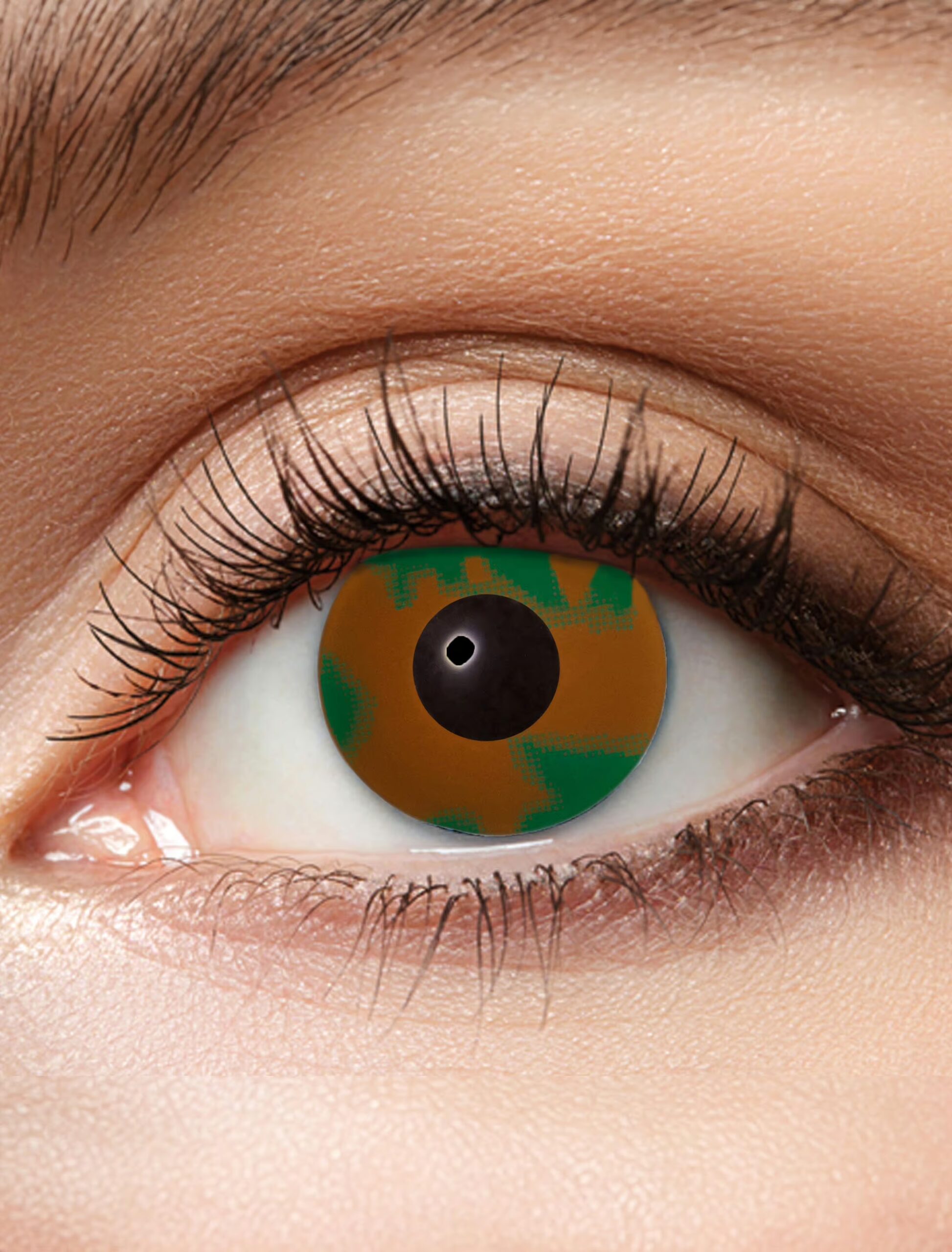 Kostümzubehör Kontaktlinsen Camouflage