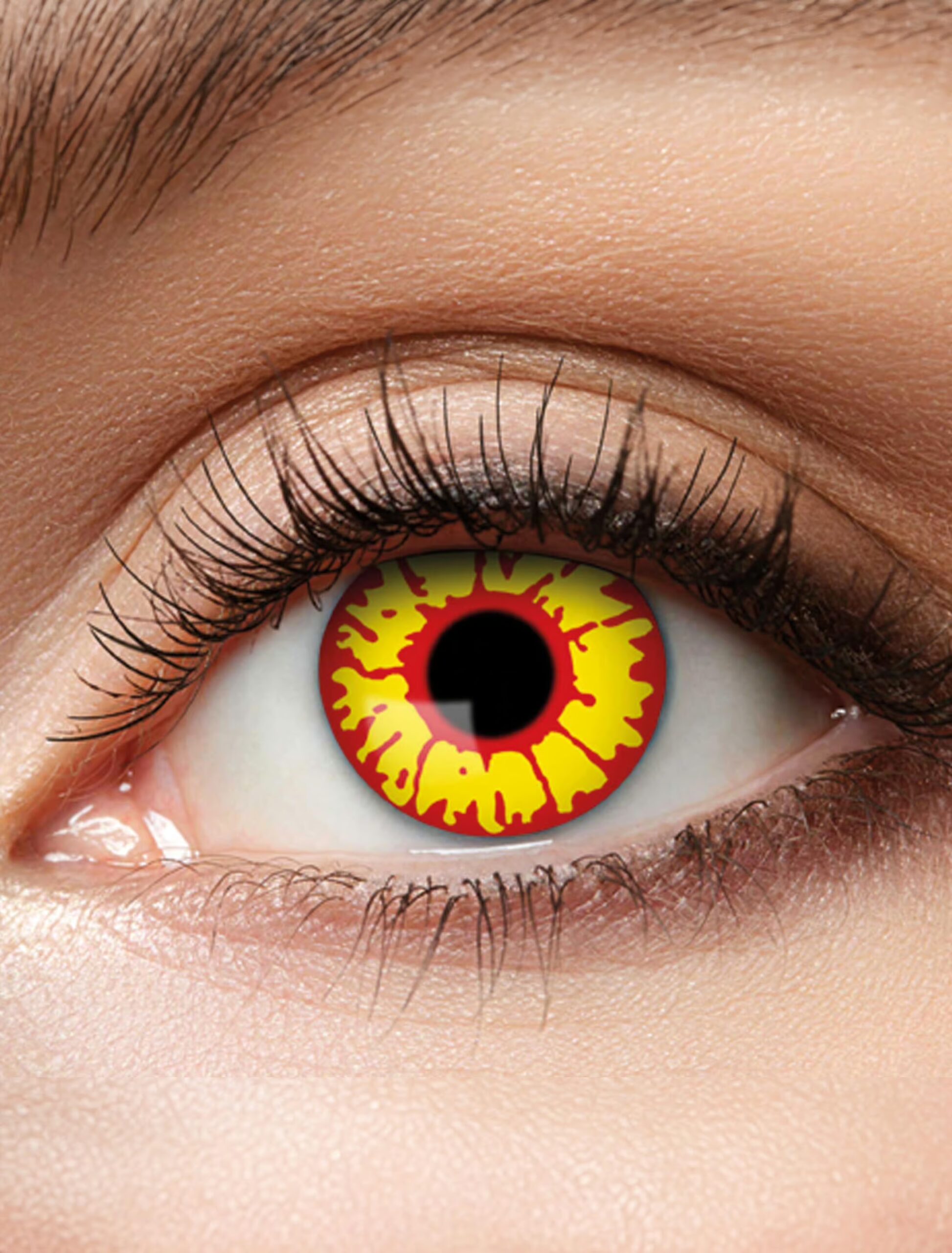 Kostümzubehör Kontaktlinsen Ork Farbe: rot/gelb 1 Kostümzubehör Kontaktlinsen Ork Farbe: rot/gelb