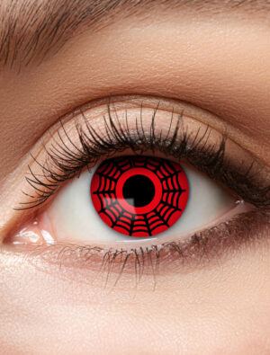 Kostümzubehör Kontaktlinsen Red Spider Farbe: rot