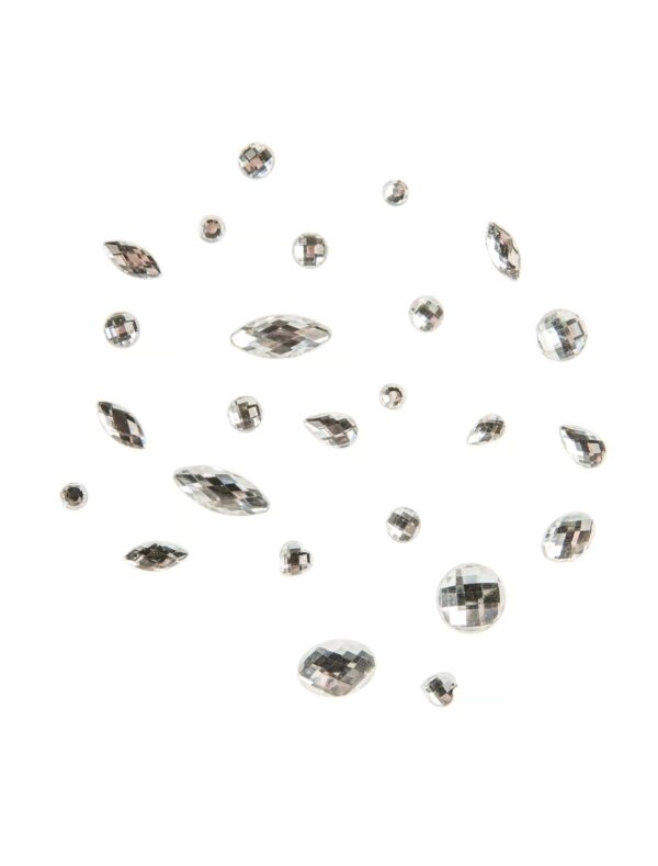 Kostümzubehör Kristalle 50 Stk. transparent