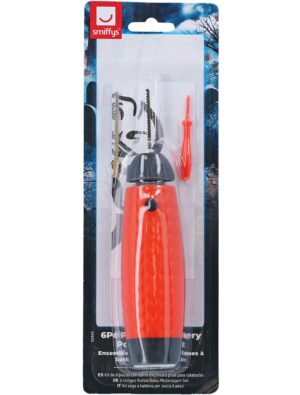 Kostümzubehör Kürbis Schnitzset 6-tlg. orange