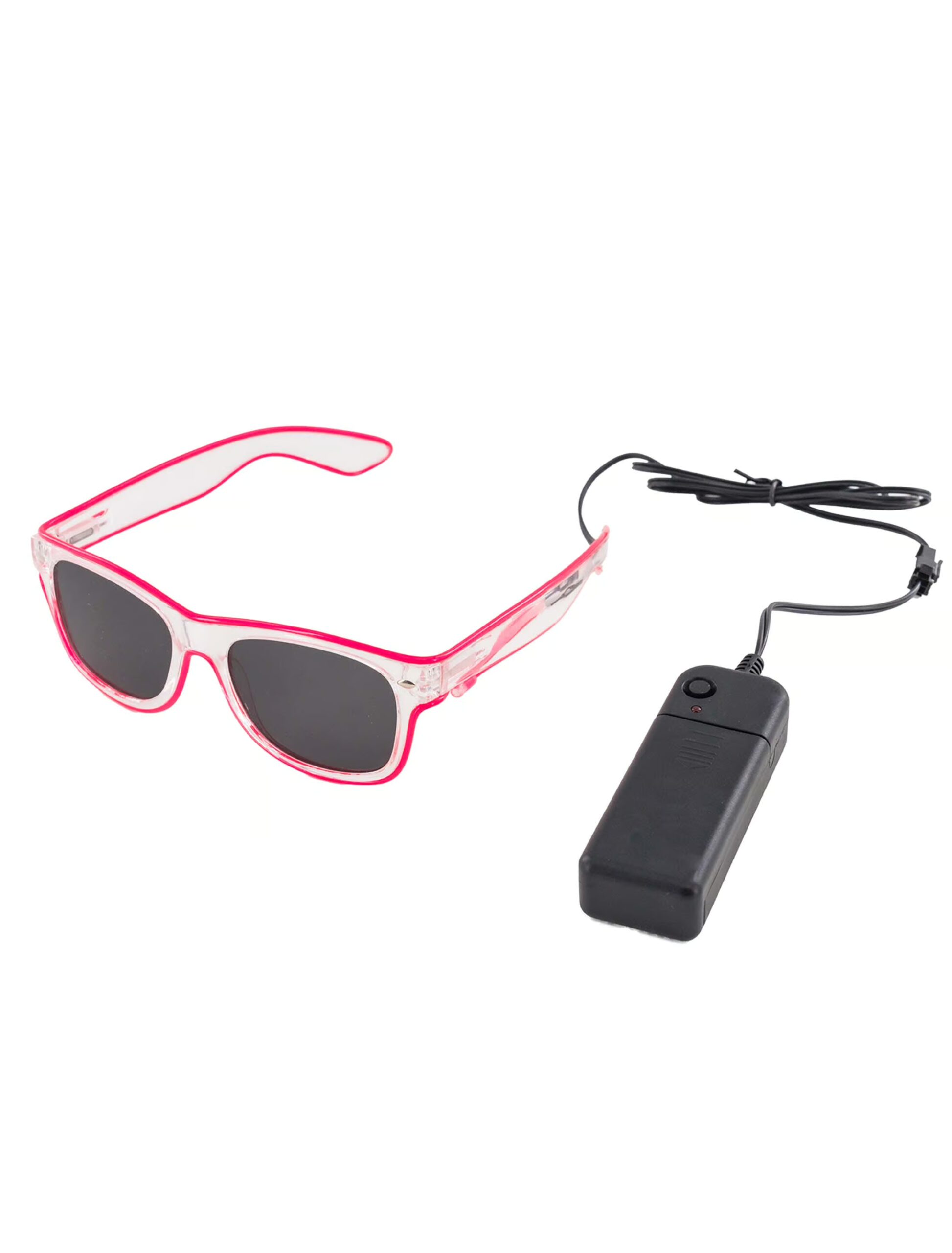 Kostümzubehör LED Brille neonpink 1 Kostümzubehör LED Brille neonpink