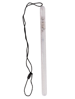 Kostümzubehör LED Leuchtstab durchsichtig blinkend 32cm Farbe: weiß