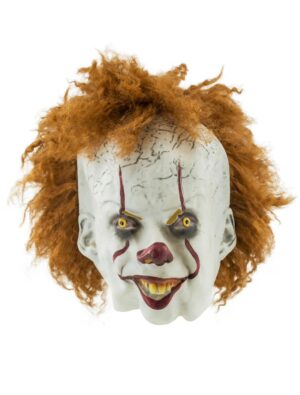 Kostümzubehör Latexmaske Horrorclown weiß