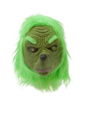 Kostümzubehör Latexmaske Weihnachtsschreck grün