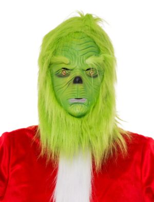 Kostümzubehör Latexmaske Weihnachtsschreck grün