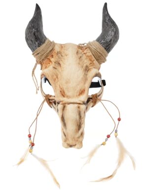 Kostümzubehör Maske Ziegenschädel Farbe: beige