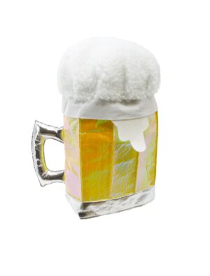 Kostümzubehör Mütze Bier gelb one size