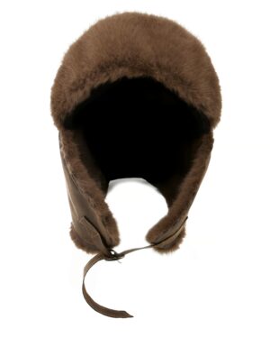 Kostümzubehör Mütze Pilot braun one size