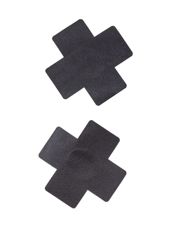 Kostümzubehör Nippel Cover Kreuz Farbe: schwarz